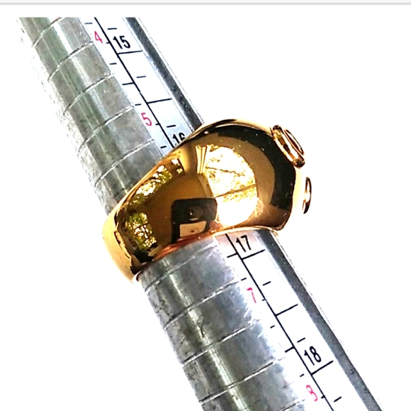 NWT Coach High Polished Gold Tone Dome Ring - Picture 10 of 16